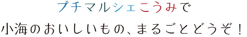 プチマルシェこうみで小海の美味しいものもまるごとどうぞ